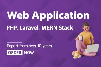 mern stack web developer, PHP developer web app development laravel, react, node