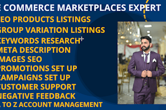 do ebay listings creation with SEO, ebay PPC, ebay promotion