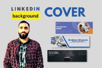 design your linkedin business page and background cover