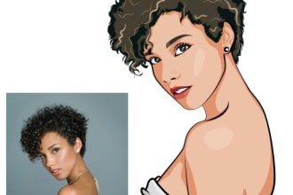 doing your image with simple cartoon color style