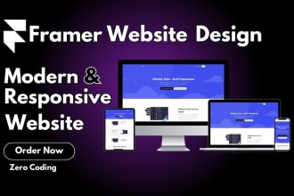 create responsive framer website motion and animation effect