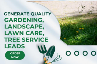 generate landscape lawn maintenance garden grass cutting artificial lawn leads