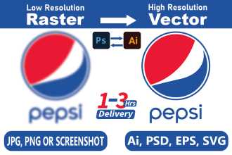 redo, rebuild, edit, remake logo, resize by vector tracing