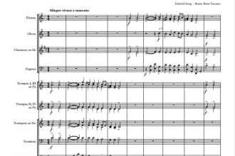orchestrate your composition song in a sheet music  pdf