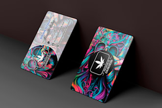 design modern print ready business cards with qr code and brand colors