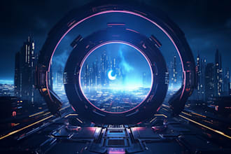 create cyberpunk logo animation intro for you