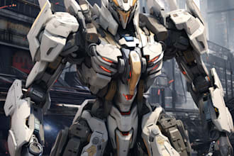 create mecha concepts like gundam