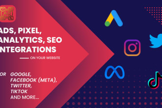 add and fix pixels and SEO for google meta twitter and more