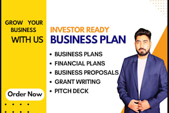 develop thorough business plan with financials projections