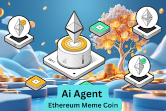 build blockchain web3 dapp, ai agent meme coin launchpad on ethereum