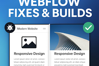 fix webflow issues or build a fully responsive webflow website