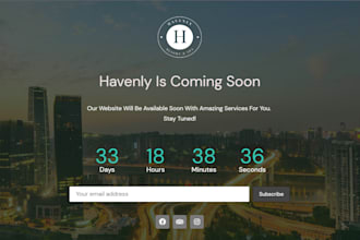design wordpress coming soon page and maintenance page