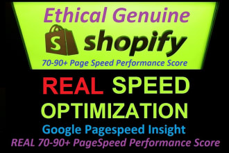 boost genuine realistic page speed performance of shopify website