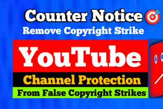 remove copyright violations on youtube, counter notice against copyright strike