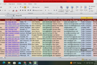 collect email addresses, contact info, data entry, internet and web research