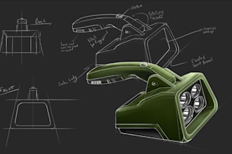make industrial design sketches and ideations