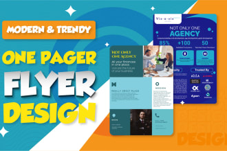 design one pager, business flyer, marketing materials, or media kit