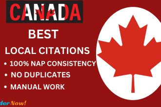 do 100 canada local citations , directory submission for gbp