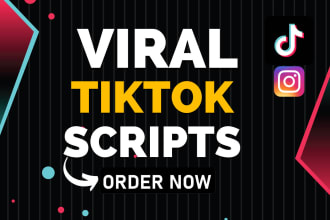 write engaging and viral tiktok, reels scripts