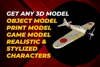 do 3d character and object models for games and print