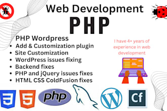 fix any bug from PHP, wordpress, javascript, HTML5, css3 website
