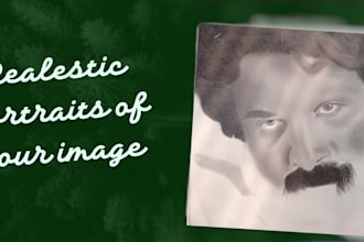 draw amazing realistic pencil portrait from your image