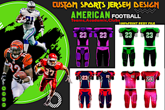 design american football uniform