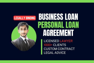 write a strong business loan, personal loan agreement