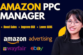be your amazon PPC expert for sponsored ads, ebay ads, and wayfair campaigns