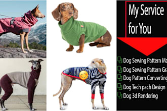 make your dog sewing pattern and tech pack
