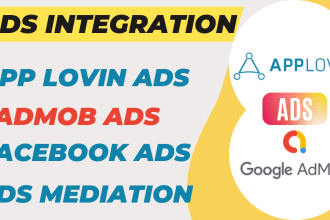 integrate android admob ads applovin ads and facebook ads in your android app