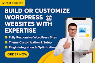 build business wordpress website design use elementor pro, wordpress development