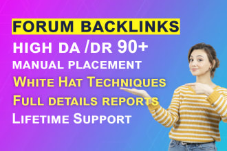 do high quality niche relevant USA forum backlinks da 90