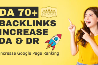 increase domain authority with high da 70 plus SEO backlinks