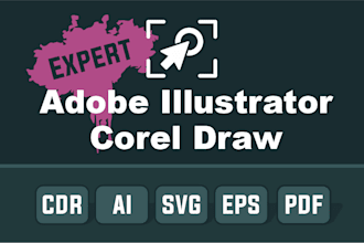creating vectors from adobe illustrator or coreldraw, expert