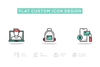 design custom vector icon set in 24 hours and graphic designs