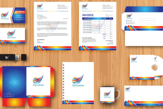 design professional business card, letterhead and branding stationery