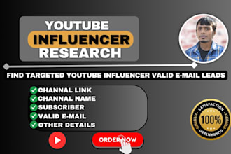 find youtube influencers email leads for your influencer marketing campaign