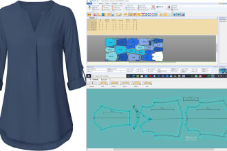 make sewing pattern design and marker making and also 3d design