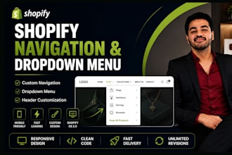 create shopify navigation, mega menu and dropdown menu