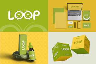 design modern minimalist logo, brand identity branding kit