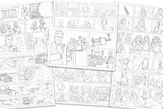 draw rough storyboard sketch frames for your video