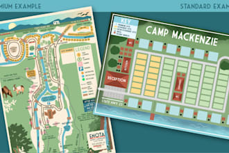 illustrate a creative vector map