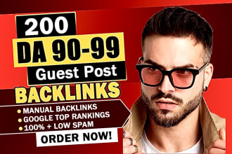 write and publish 100 guest post, high da up to 90 guest posting SEO backlinks
