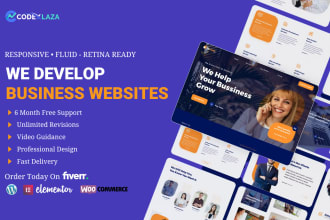 create wordpress website and business website within 24 hours