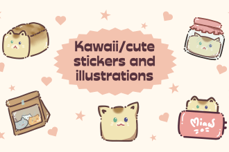 draw cute kawaii stickers and illustrations
