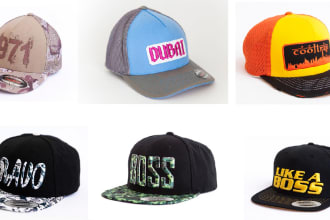 make a hat or cap mock ups with tech pack with your idea