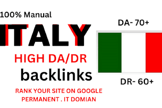 provide italy high quality backlinks it domain dofollow italian seo linkbuilding