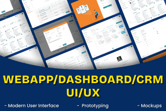 do saas, CRM, web or desktop and dashboard UI UX design in figma