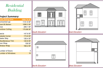 do roof and siding xactimate estimate or material take off